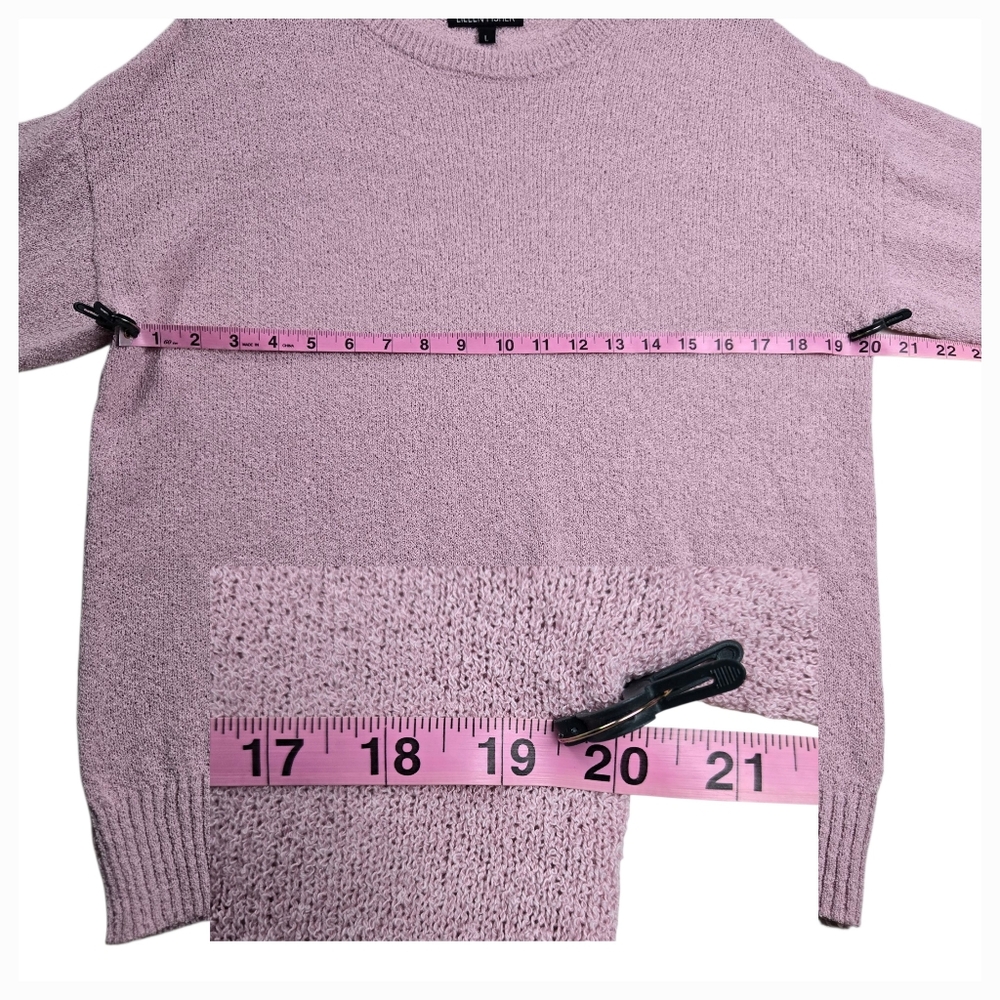 Eileen Fisher Large Pink Long Sleeve‎ Pullover Lightweight Crew Sweater - Picture 10 of 12